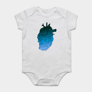 Neo Traditional Heart Skull: Coldhearted Baby Bodysuit